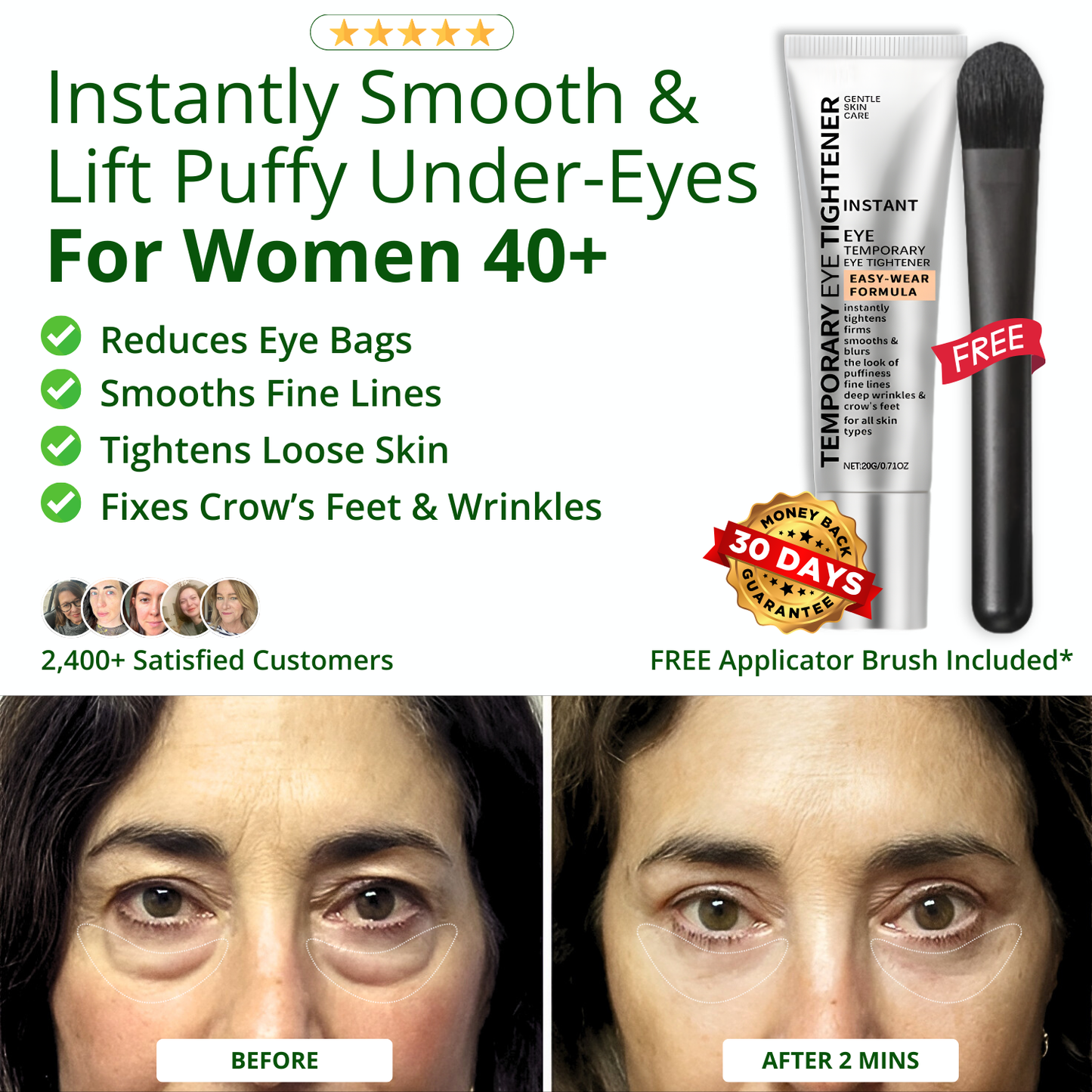 Temporary Under-Eye Tightening Cream